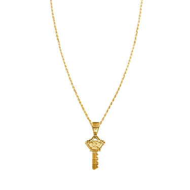 White , Yellow Key Pendant in 10k Gold .4 Ctw